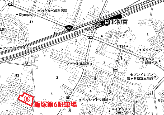 飯塚第6駐車場の地図